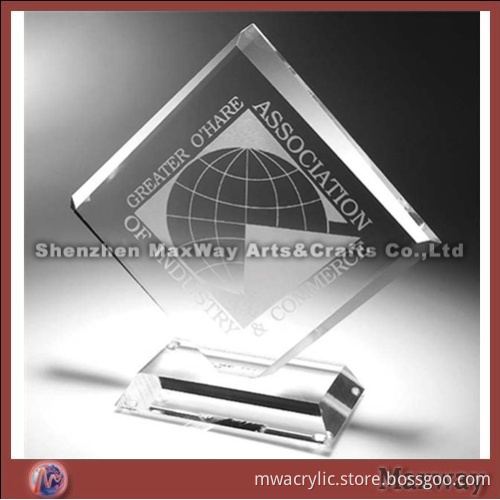 Clear Square Desk Top Plaque